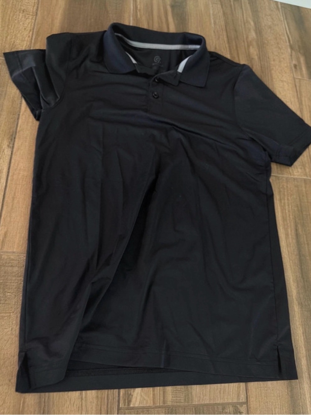 Champion Men's Black Polo Shirt with Subtle Contrast Collar
